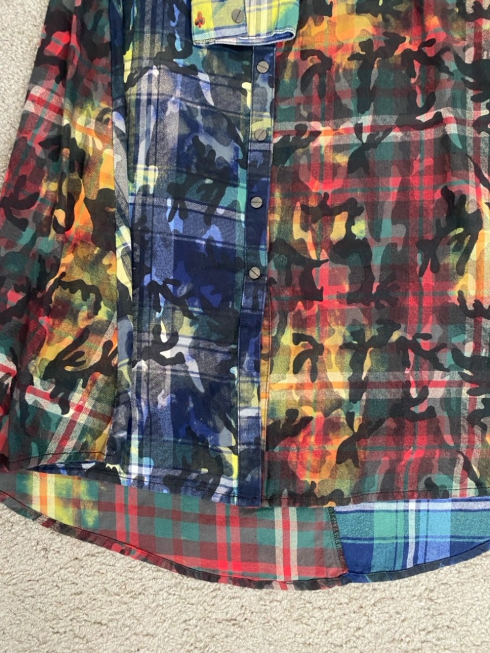 ALEXIS Multicolor Patchwork A-Line Skirt - Size S - Boho Chic Designer Style - Picture 3 of 16